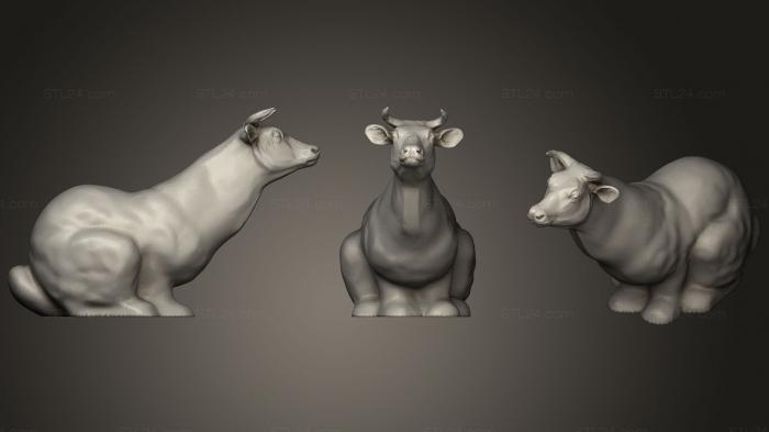 Статуэтки животных (Кроличья корова, STKJ_1378) 3D модель для ЧПУ станка